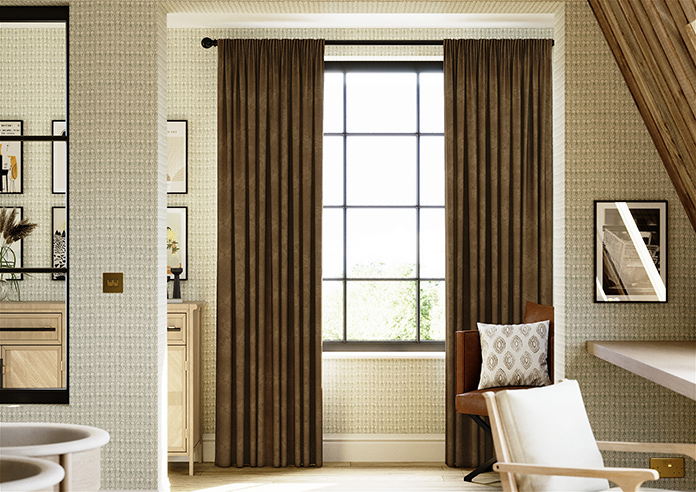 Faux Suede, Mocha - Made to Measure Curtains - Image 3